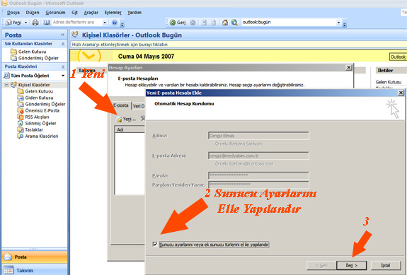 Outlook 2007 E-Posta Kurlumu