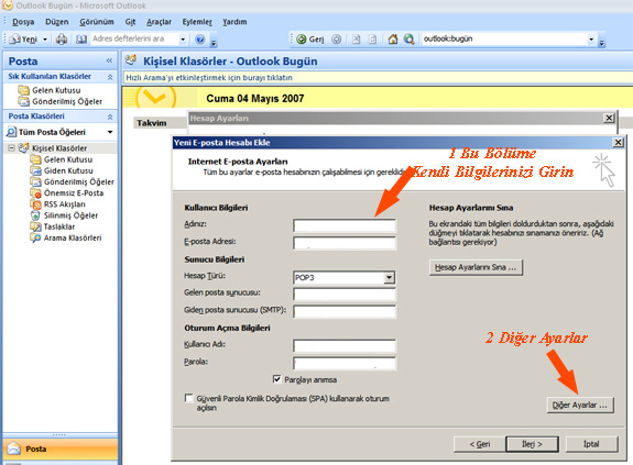 Outlook 2007 E-Posta Kurlumu