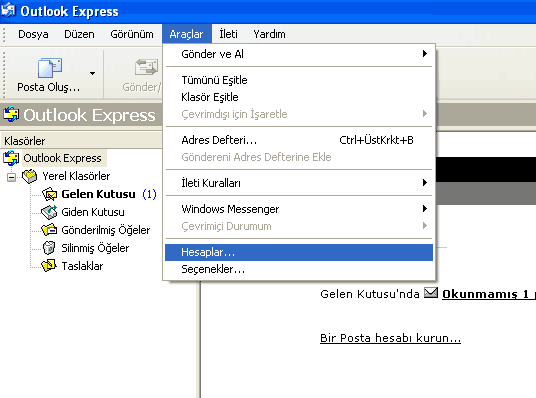 Outlook Express E-Posta Kurulumu (TR)